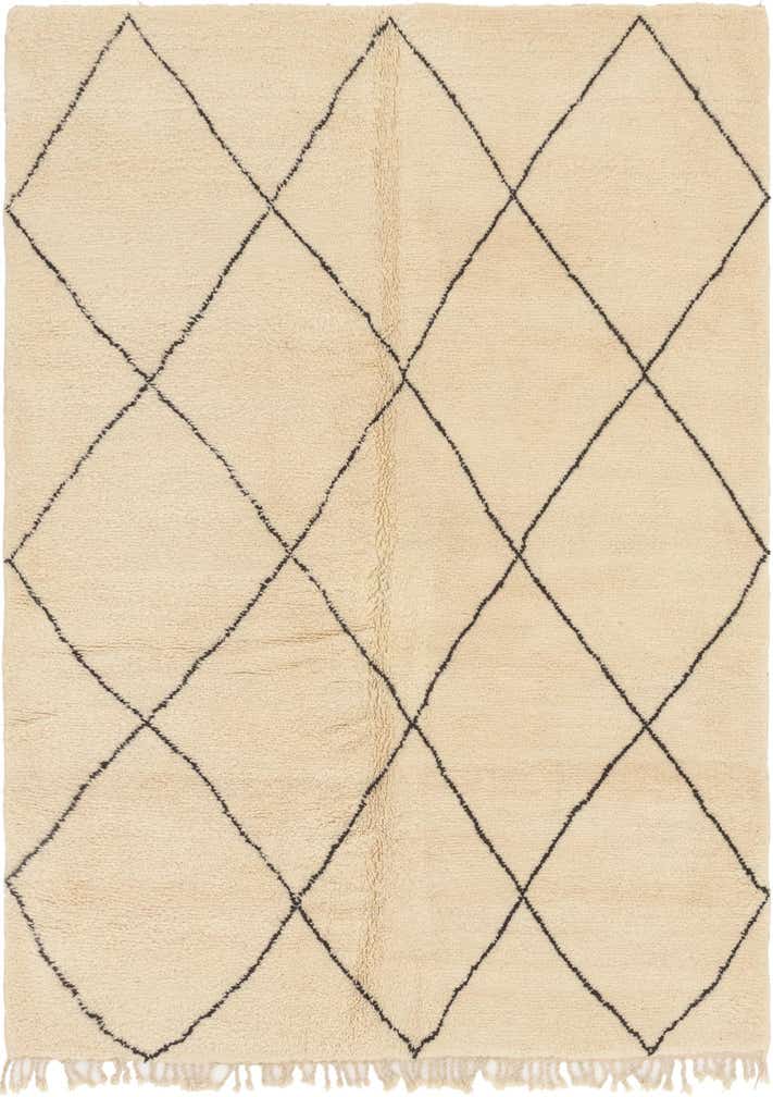 7' x 10' Hand Knotted Moroccan Wool Rug
