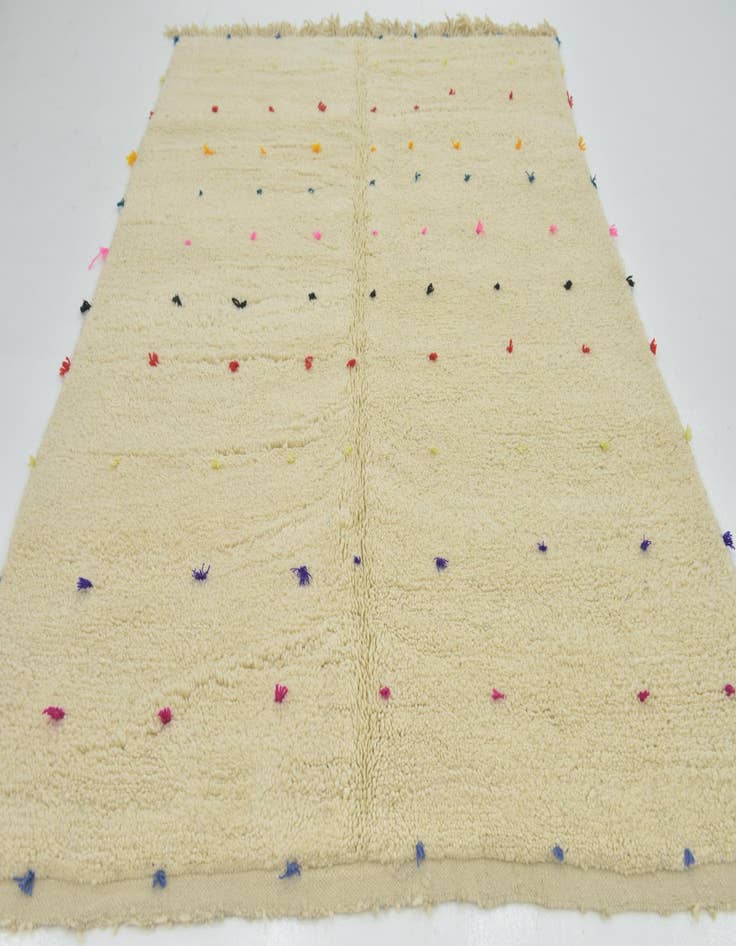 Detail image of 6' 5 x 9' 6  Hand Knotted Moroccan Wool Rug