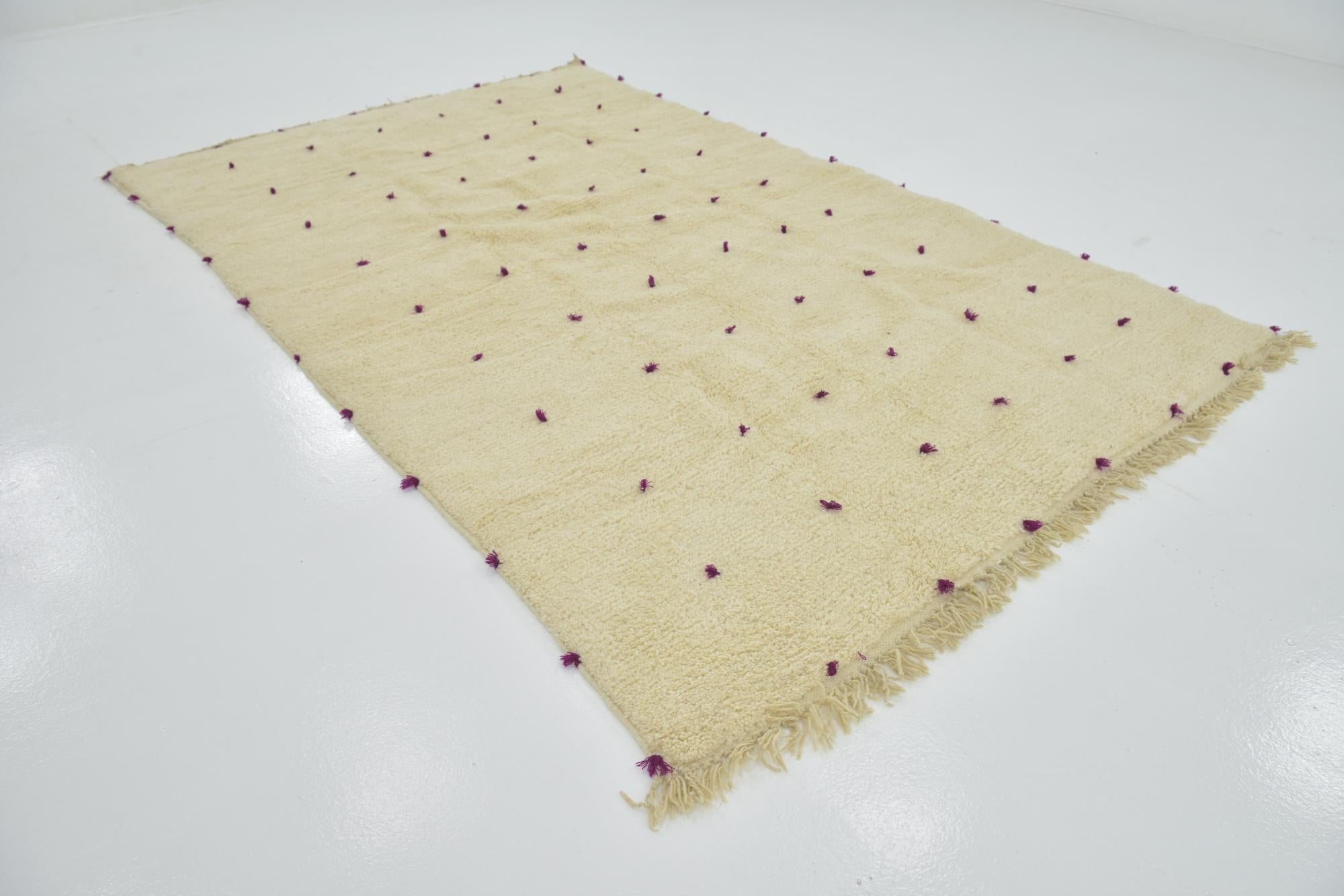 6' 5 x 10' 3 Hand Knotted Moroccan Wool Rug