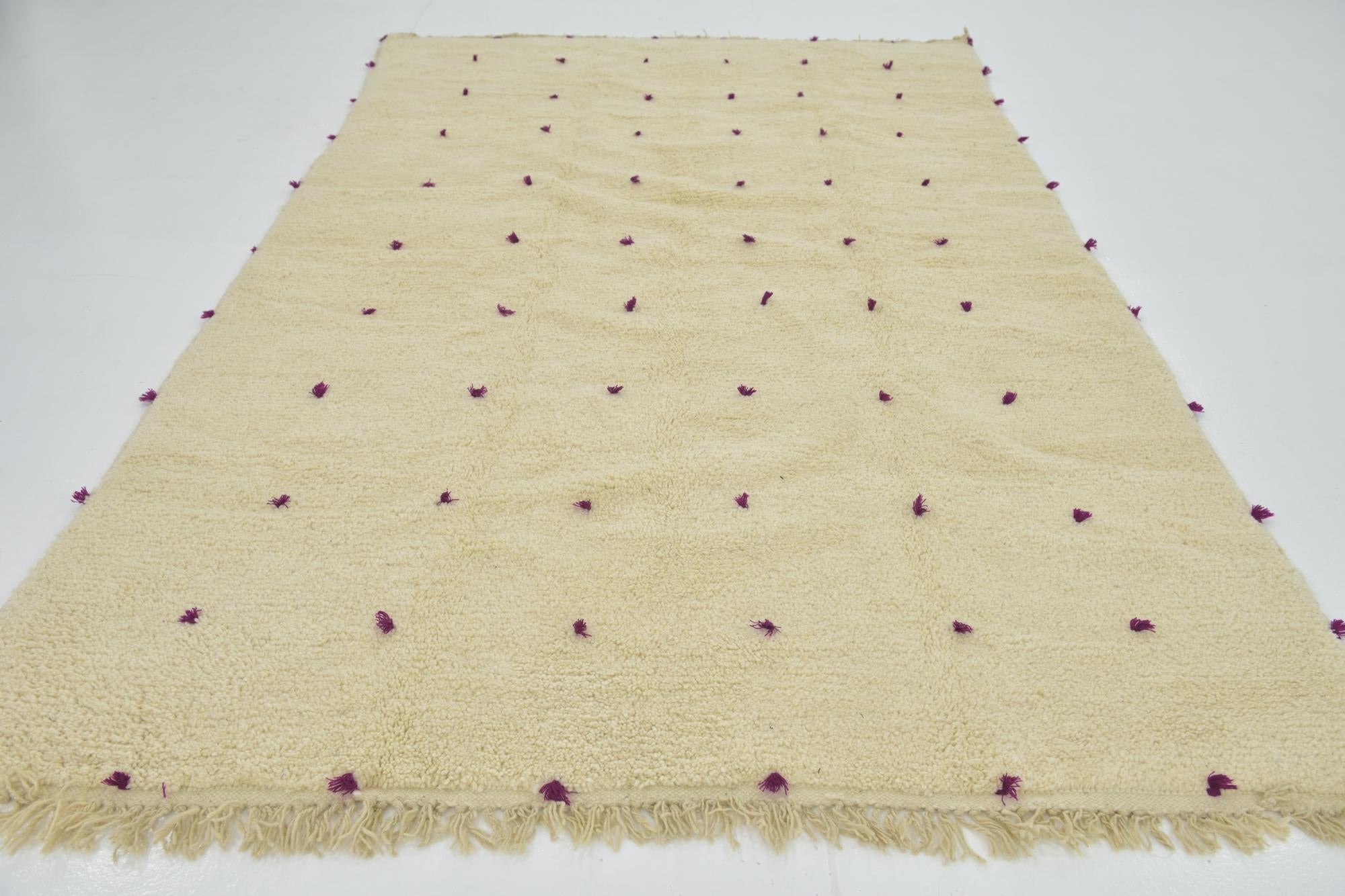 6' 5 x 10' 3 Hand Knotted Moroccan Wool Rug