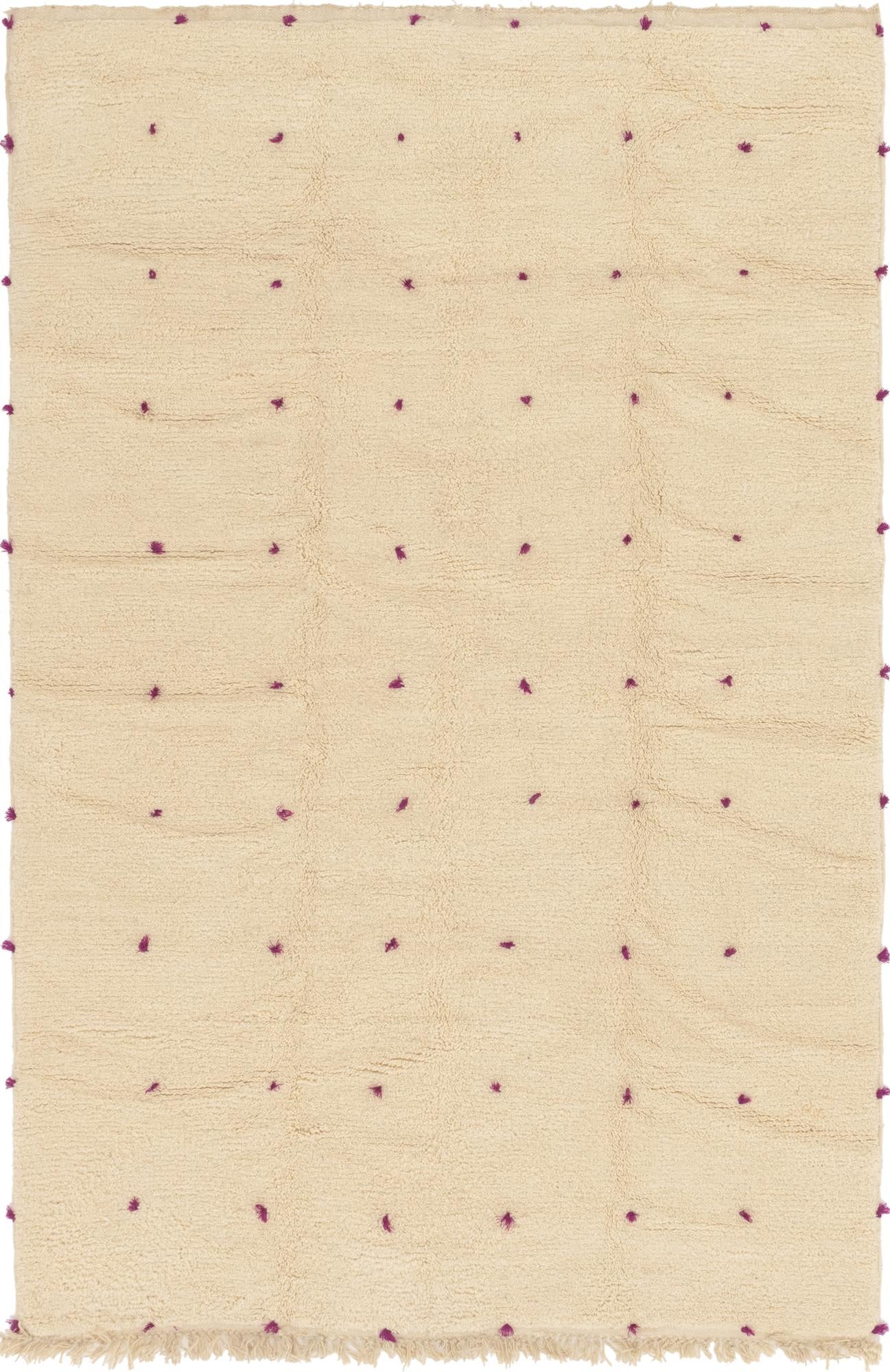 6' 5 x 10' 3 Hand Knotted Moroccan Wool Rug