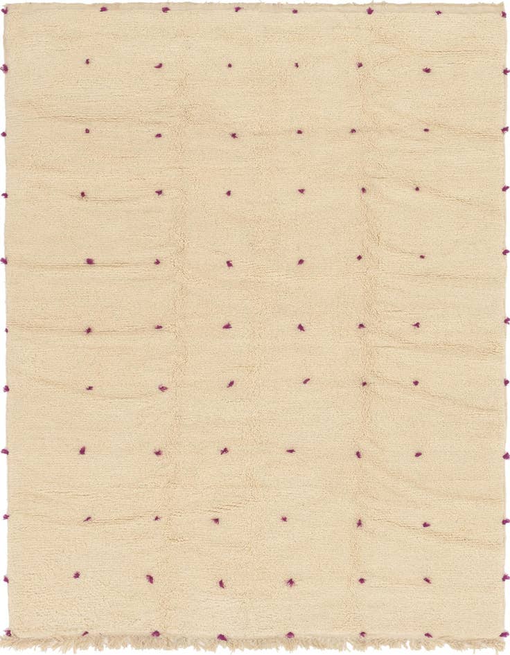 Detail image of 6' 5 x 10' 3 Hand Knotted Moroccan Wool Rug