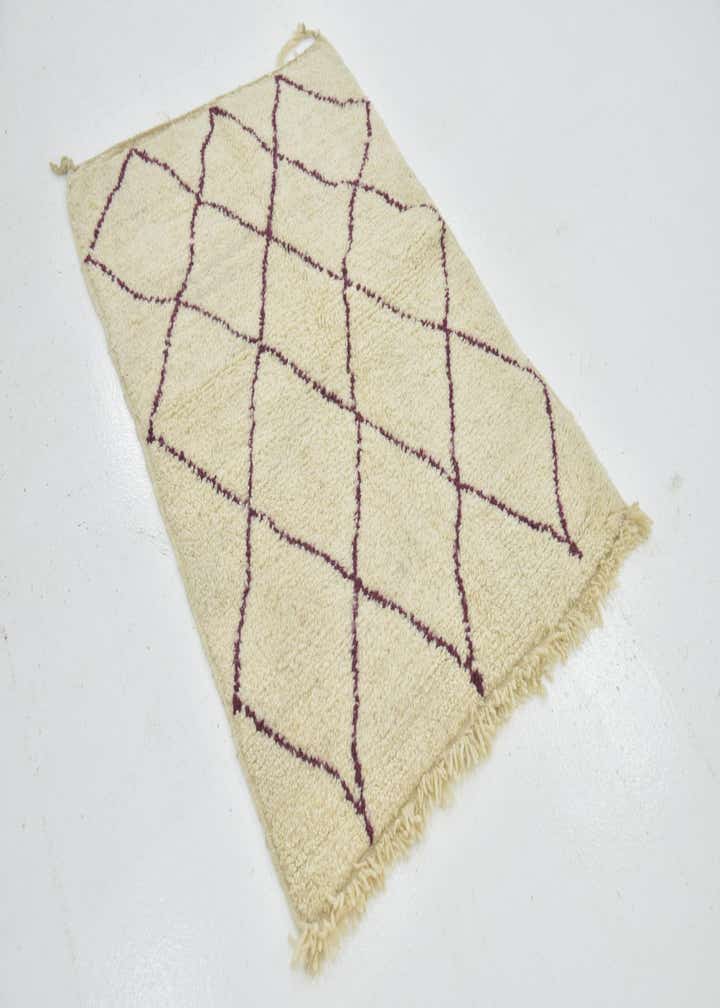 3' 3 x 4' 8 Hand Knotted Moroccan Wool Rug