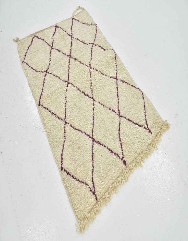 Detail image of 3' 3 x 4' 8 Hand Knotted Moroccan Wool Rug