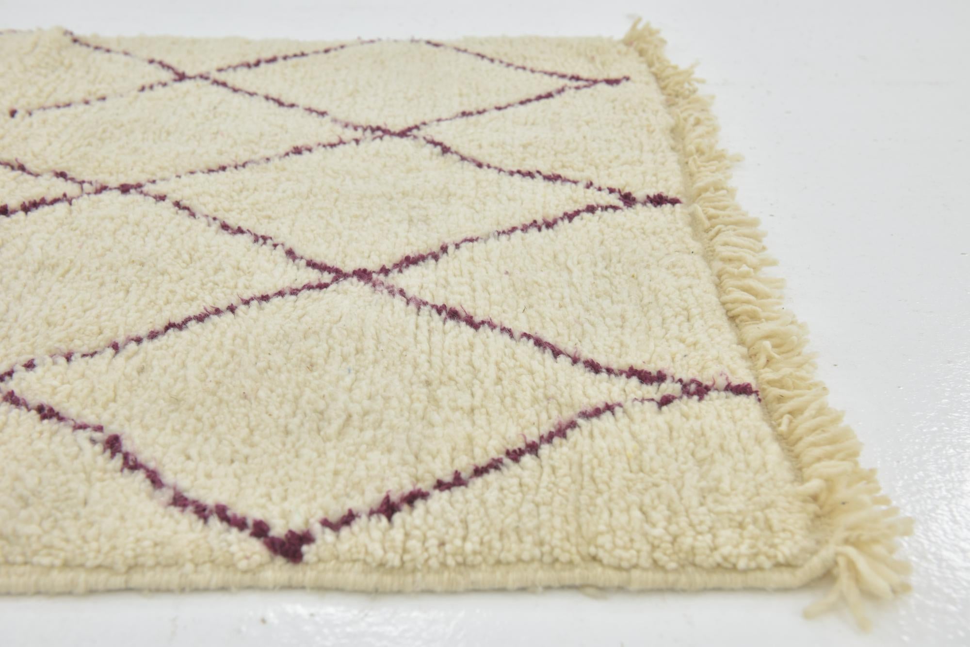 3' 3 x 4' 8 Hand Knotted Moroccan Wool Rug