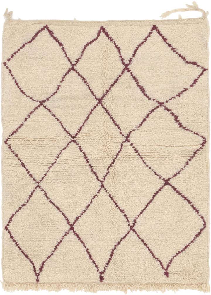 3' 3 x 4' 8 Hand Knotted Moroccan Wool Rug