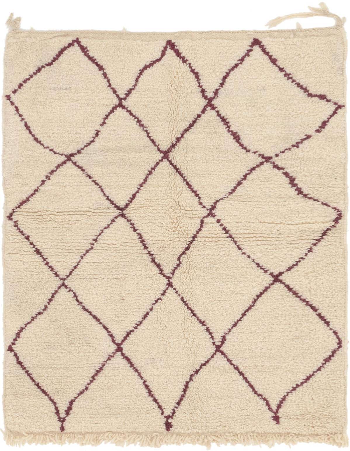 3' 3 x 4' 8 Hand Knotted Moroccan Wool Rug