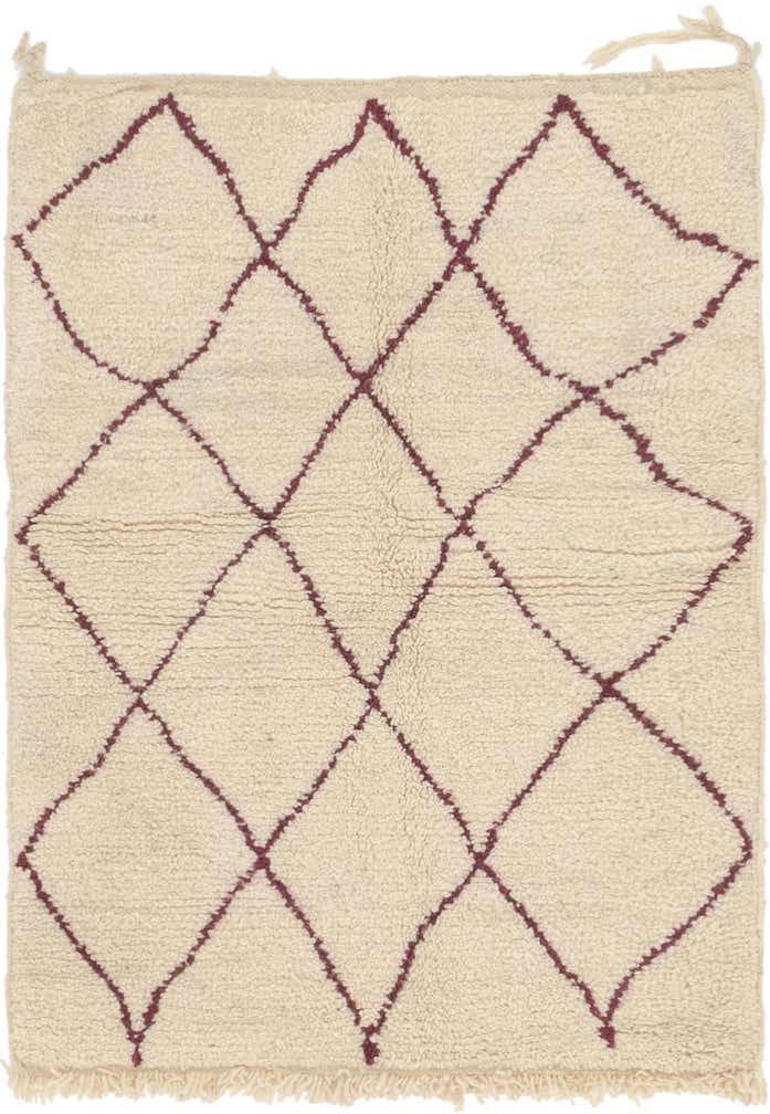 3' 3 x 4' 8 Hand Knotted Moroccan Wool Rug