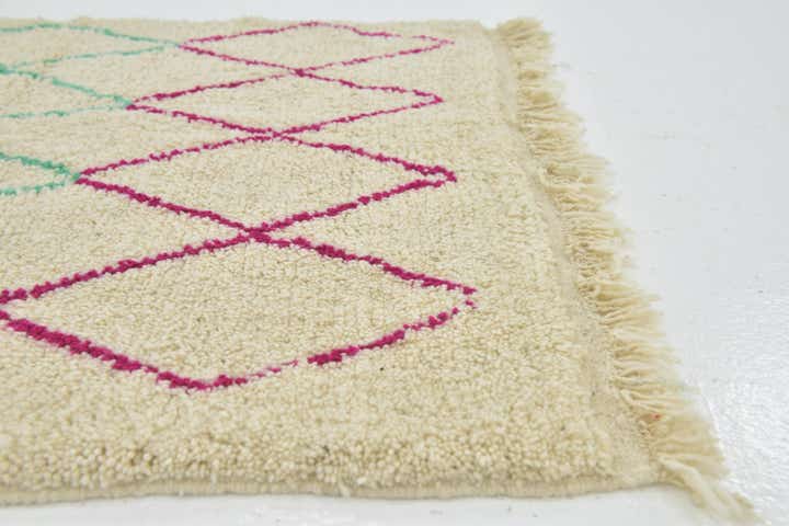 3' 9 x 4' 9 Hand Knotted Moroccan Wool Rug