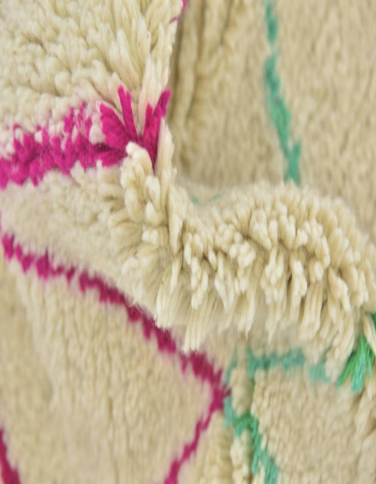 Detail image of 3' 9 x 4' 9  Hand Knotted Moroccan Wool Rug