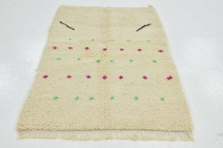 3' 3 x 4' 9 Hand Knotted Moroccan Wool Rug