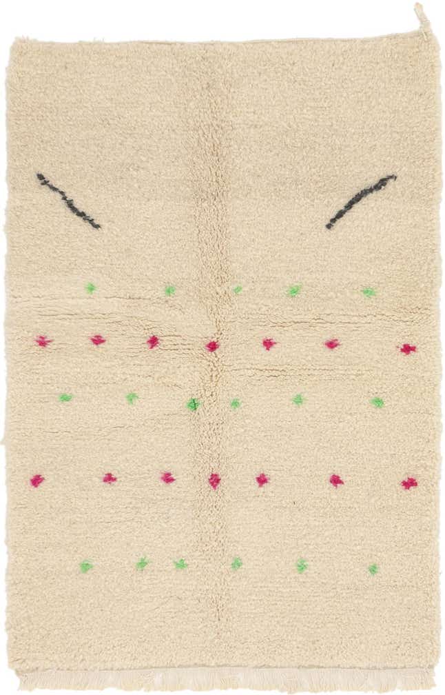 3' 3 x 4' 9 Hand Knotted Moroccan Wool Rug