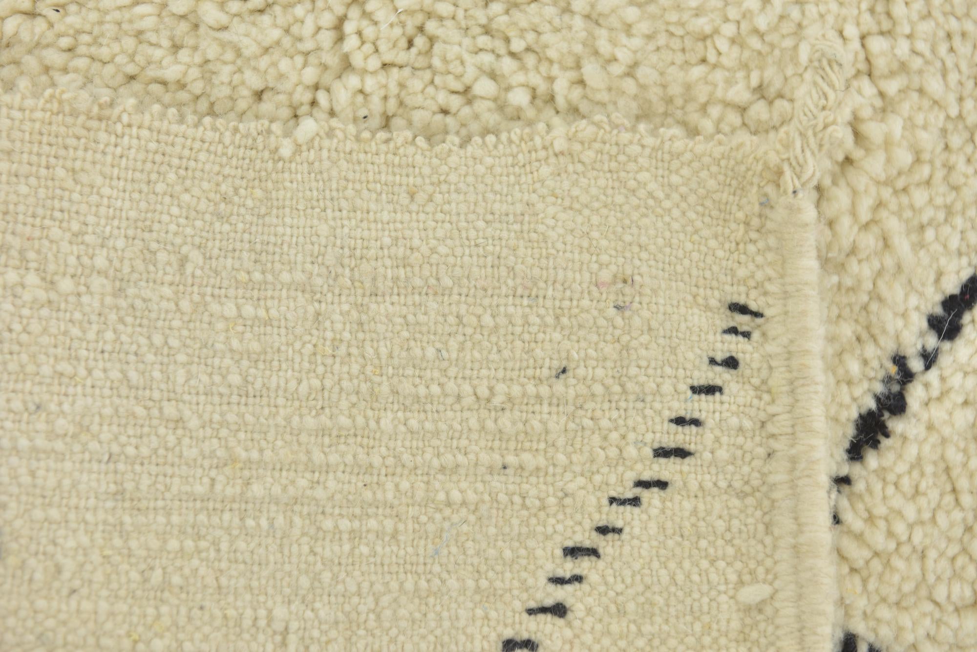 5' 3 x 8' Hand Knotted Moroccan Wool Rug
