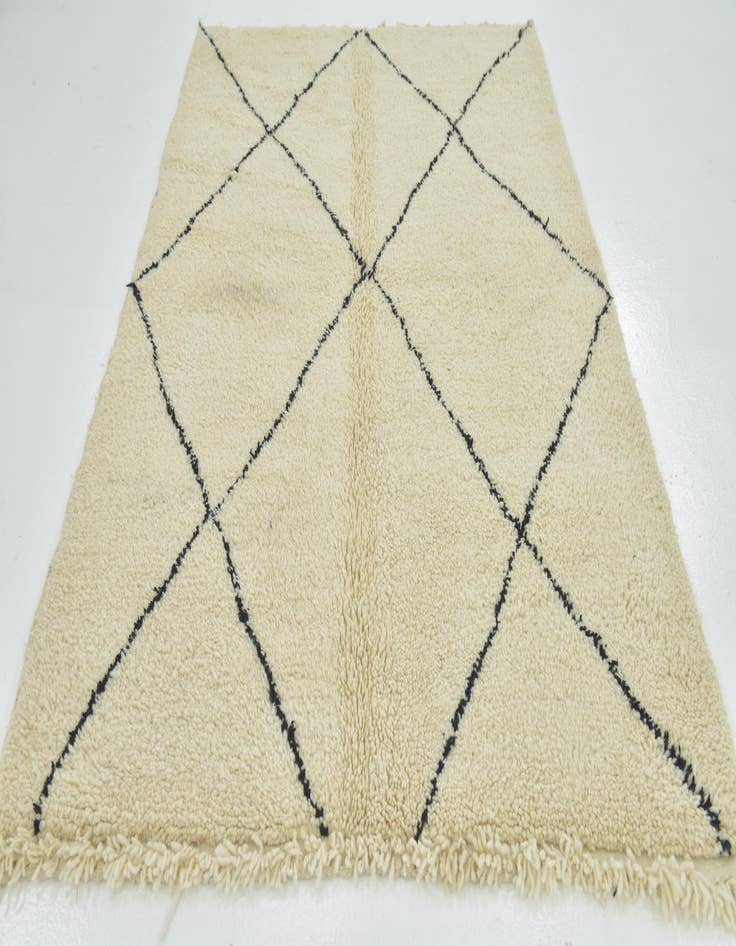 Detail image of 5' 3 x 8'  Hand Knotted Moroccan Wool Rug