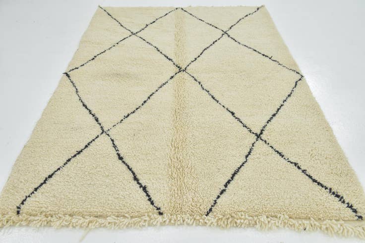 Detail image of 5' 3 x 8' Hand Knotted Moroccan Wool Rug