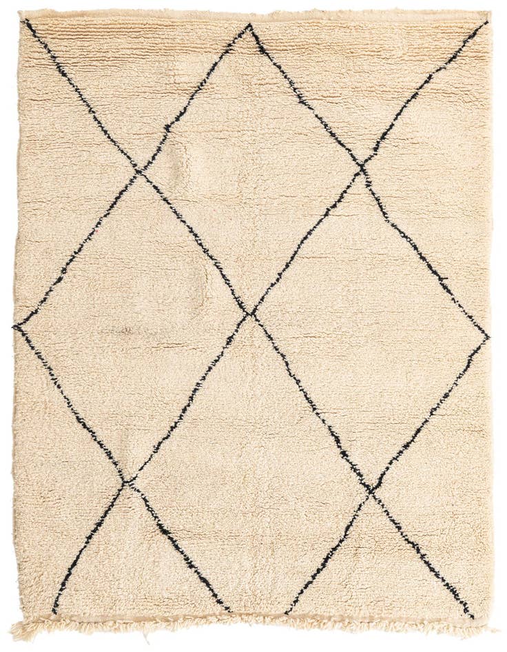 Detail image of 5' 3 x 8' Hand Knotted Moroccan Wool Rug