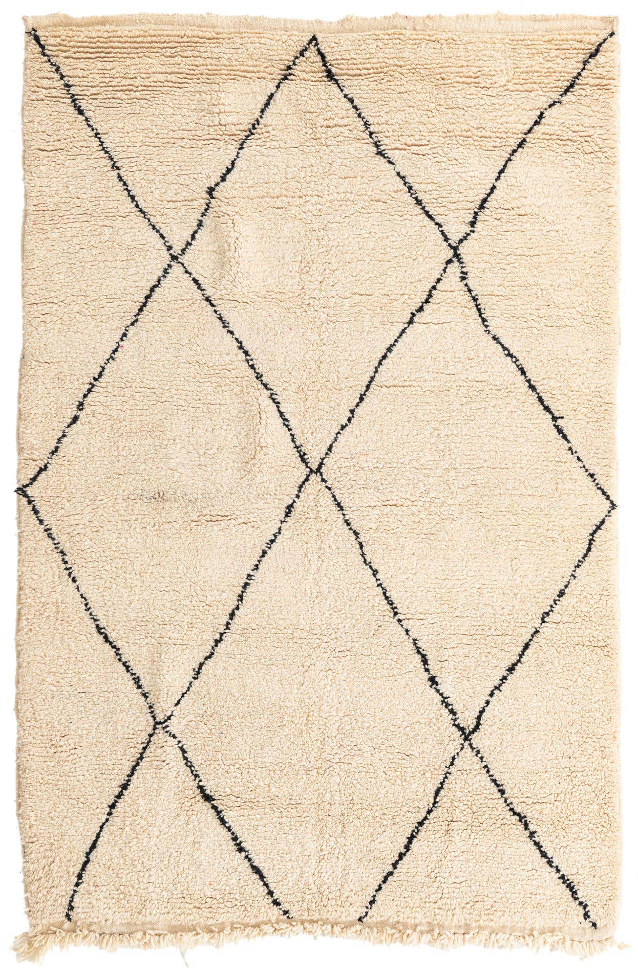 5' 3 x 8' Hand Knotted Moroccan Wool Rug