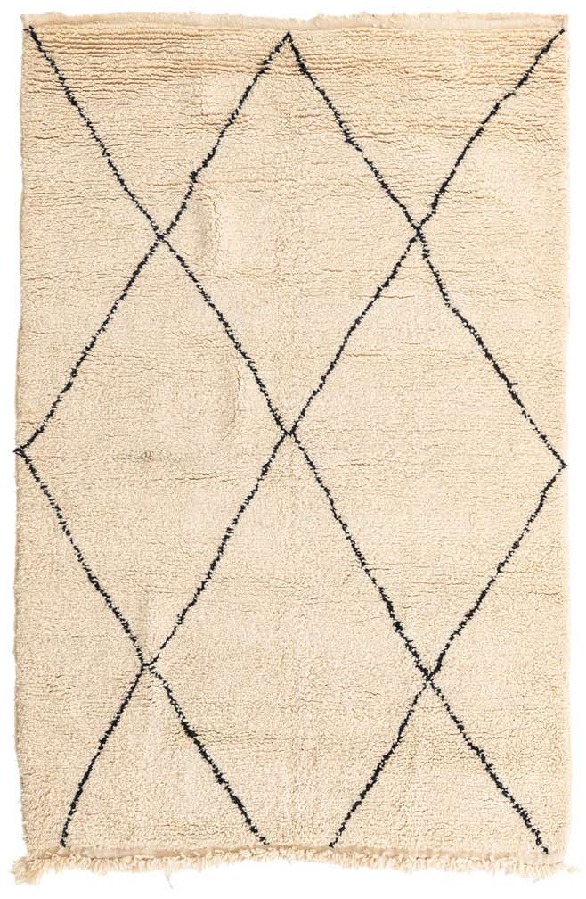 5' 3 x 8' Hand Knotted Moroccan Wool Rug