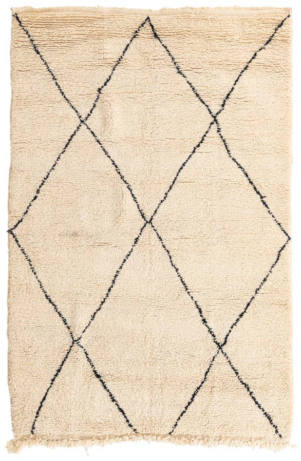 Detail image of 5' 3 x 8' Hand Knotted Moroccan Wool Rug