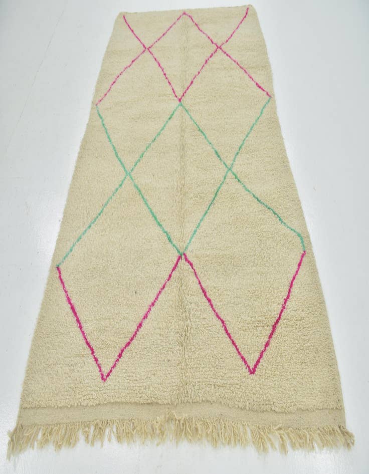 Detail image of 5' 2 x 8'  Hand Knotted Moroccan Wool Rug