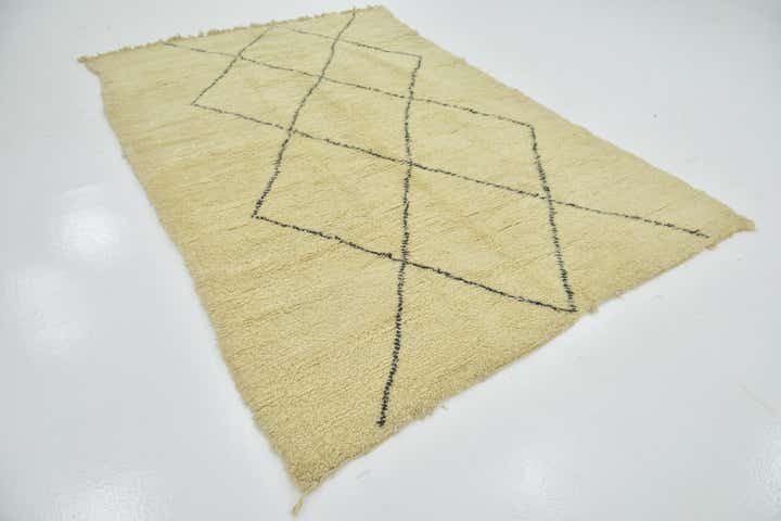 6' 6 x 9' 7 Hand Knotted Moroccan Wool Rug