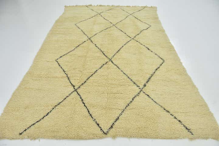 6' 6 x 9' 7 Hand Knotted Moroccan Wool Rug