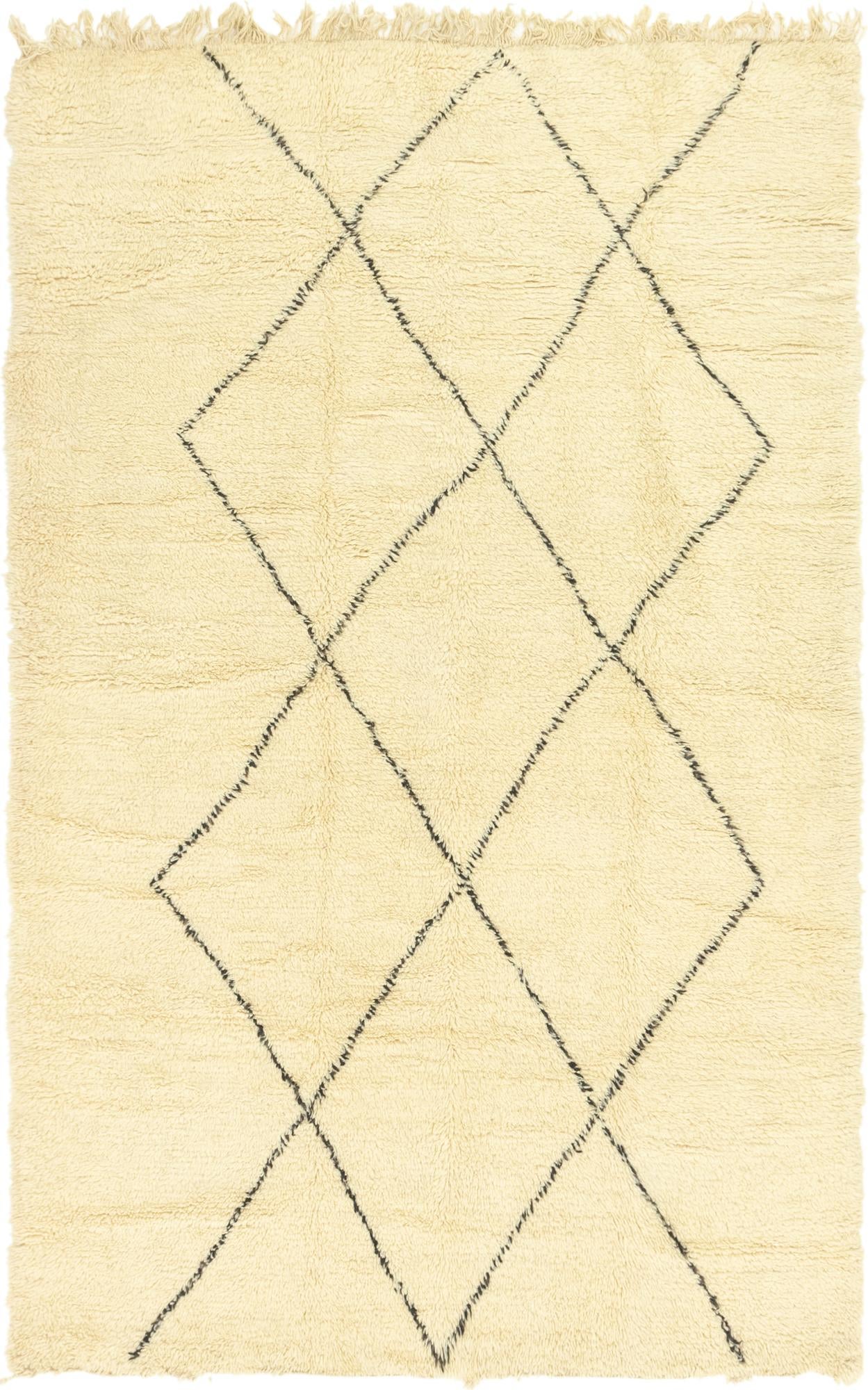 6' 6 x 9' 7 Hand Knotted Moroccan Wool Rug
