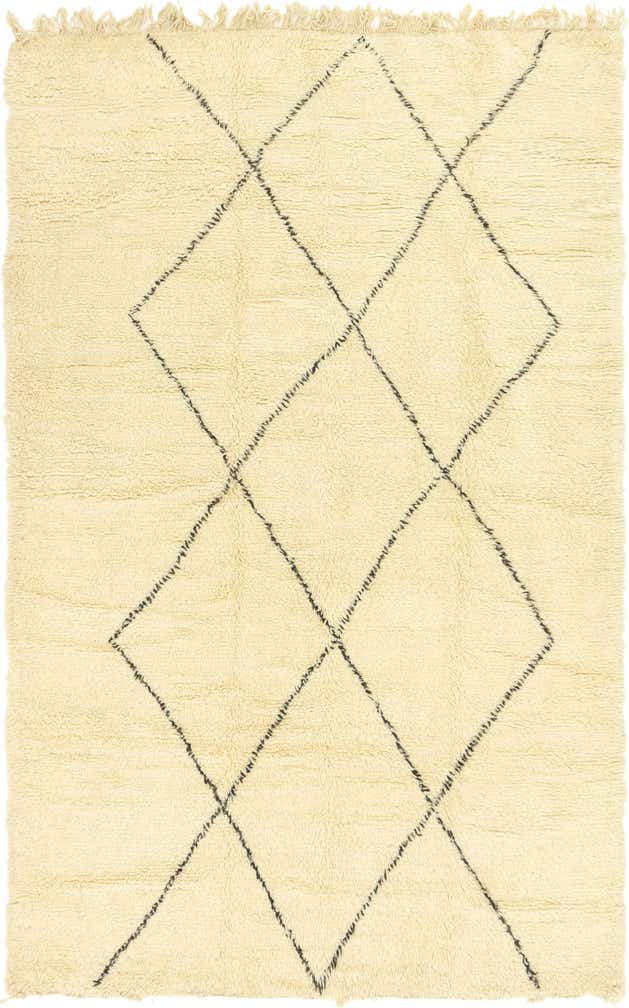 6' 6 x 9' 7 Hand Knotted Moroccan Wool Rug