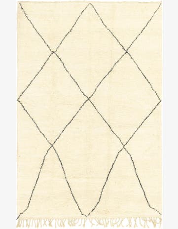 6' 8 x 10' Hand Knotted Moroccan Wool Rug
