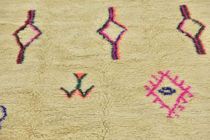 6' 4 x 9' 6 Hand Knotted Moroccan Wool Rug