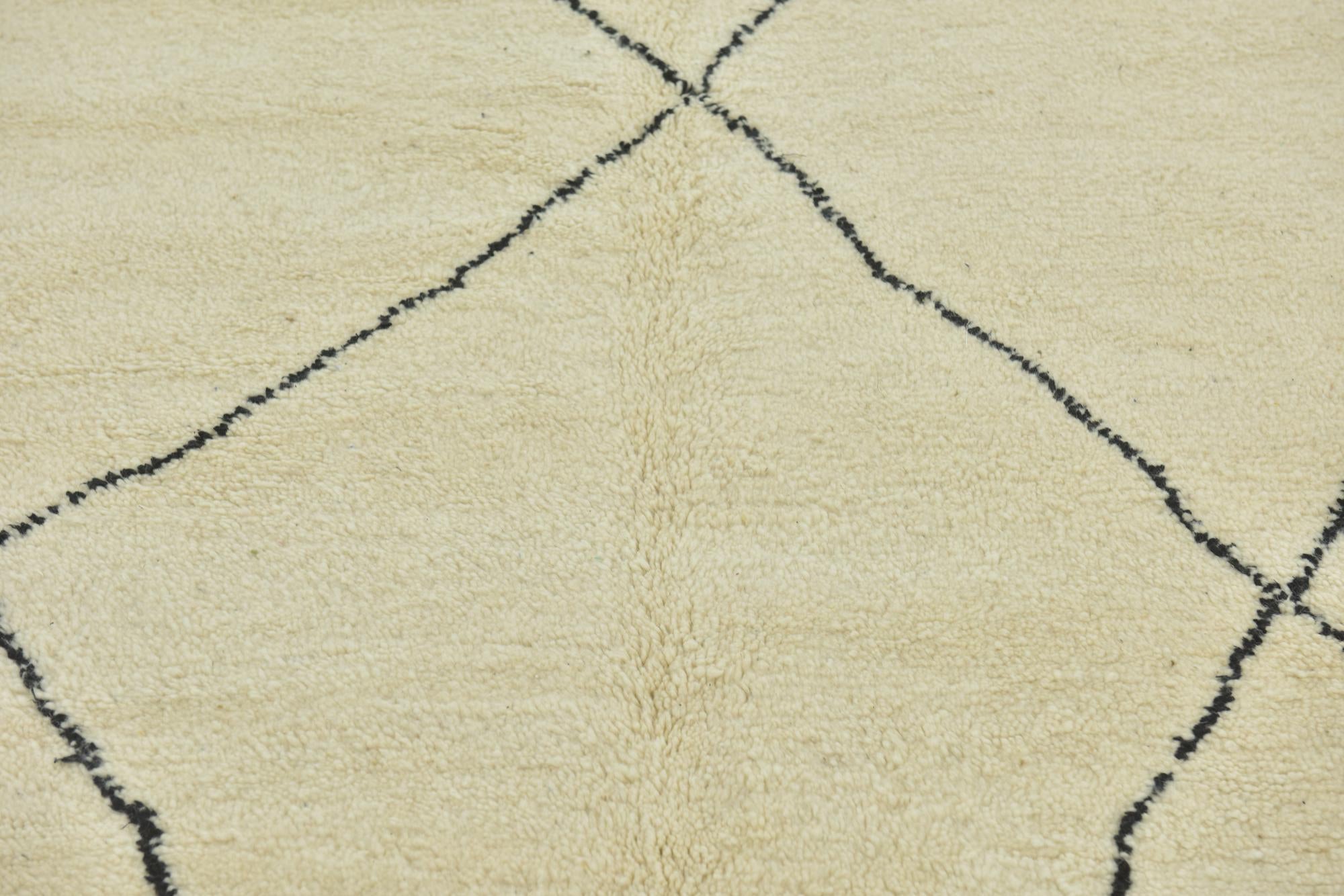 6' 7 x 9' 5 Hand Knotted Moroccan Wool Rug