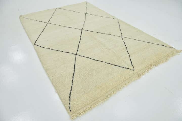 205cm x 305cm Handgeknoopt Marokkaans Wol Vloerkleed