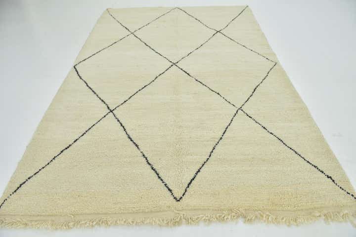 205cm x 305cm Handgeknoopt Marokkaans Wol Vloerkleed