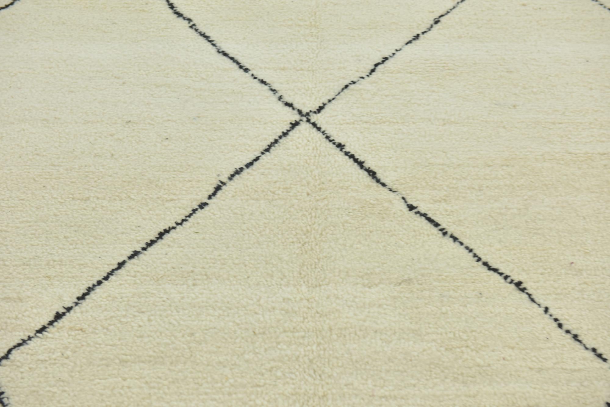 6' 8 x 10' Hand Knotted Moroccan Wool Rug