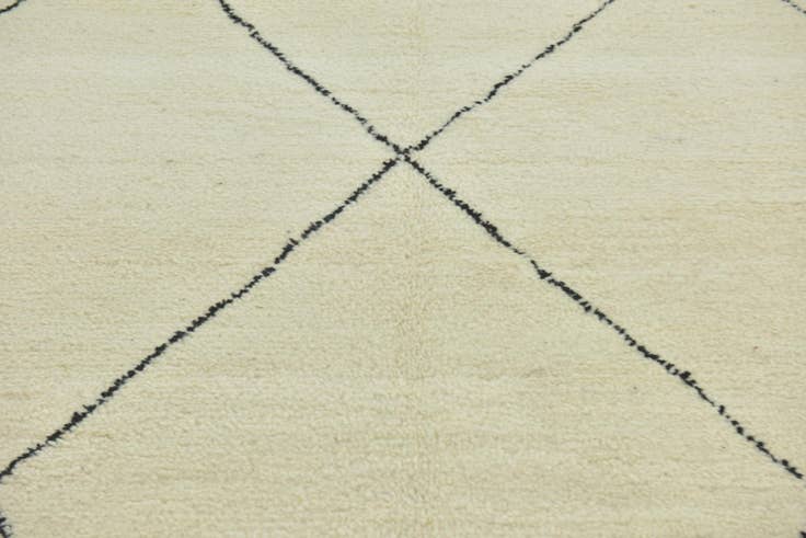 Detailfoto van 205cm x 305cm Handgeknoopt Marokkaans Wol Vloerkleed