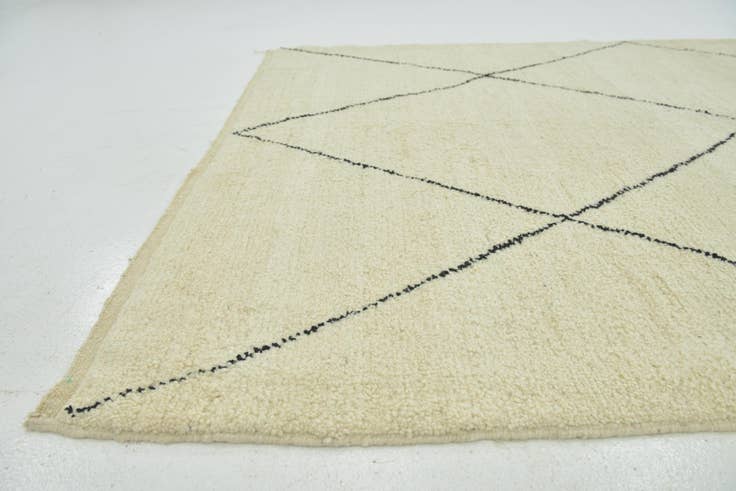 Detailfoto van 205cm x 305cm Handgeknoopt Marokkaans Wol Vloerkleed