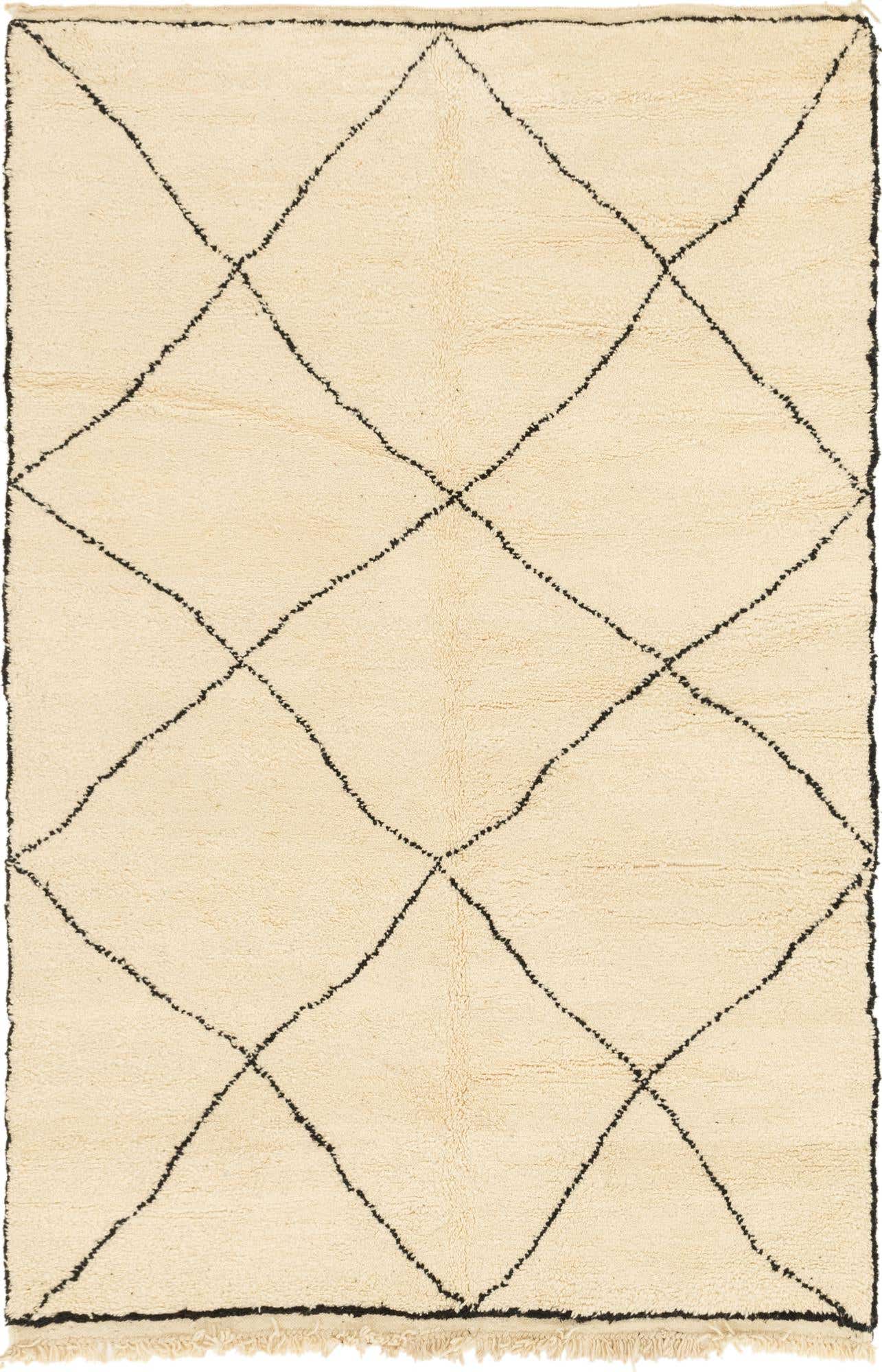 6' 6 x 9' Hand Knotted Moroccan Wool Rug