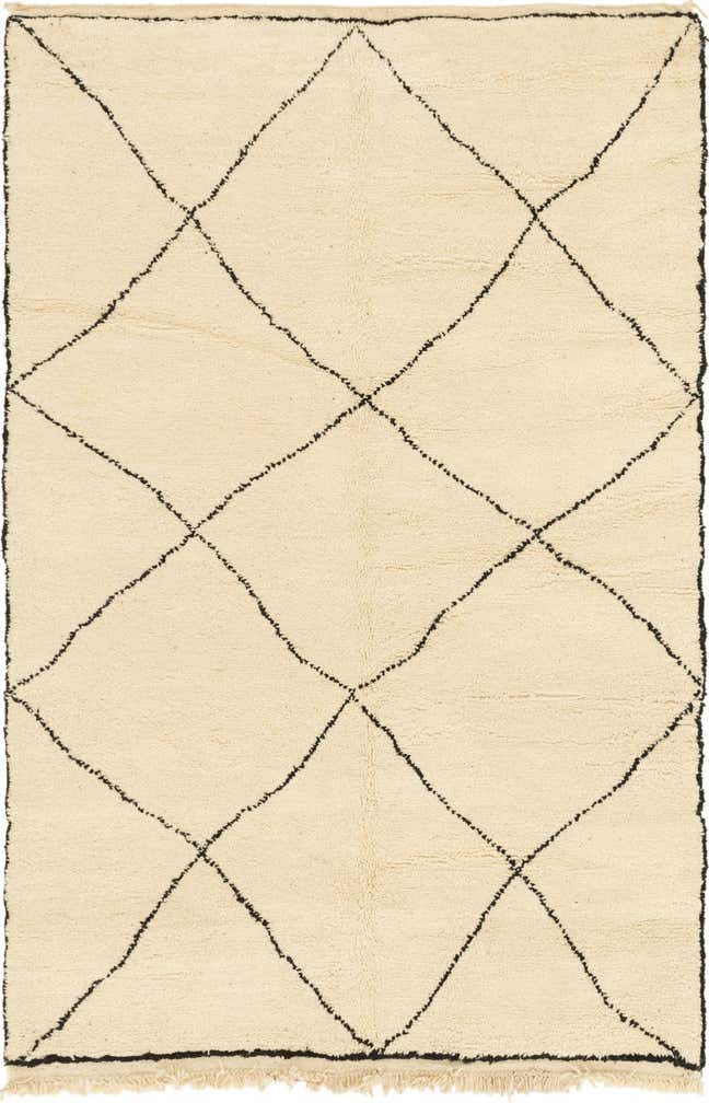6' 6 x 9' Hand Knotted Moroccan Wool Rug