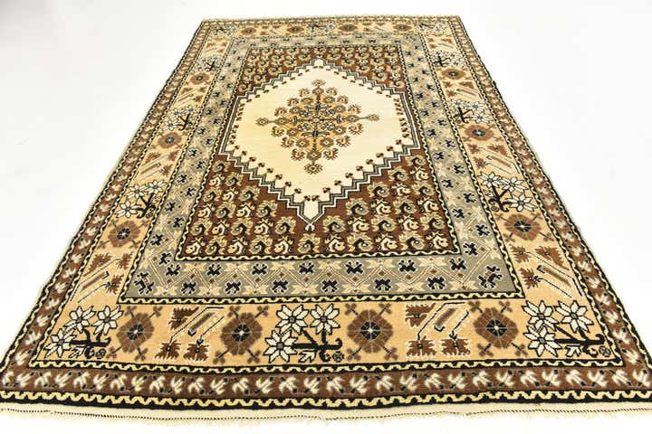 6' 7 x 9' 10 Hand Knotted Moroccan Wool Rug