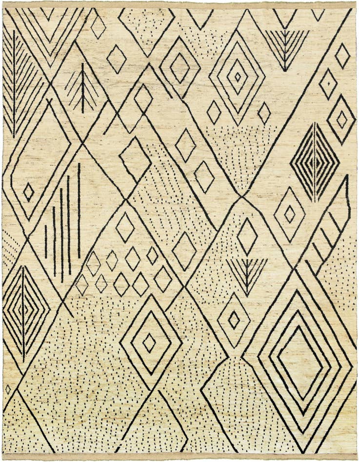 Detail image of 13' 4 x 17' 7 Hand Knotted Moroccan Wool Rug