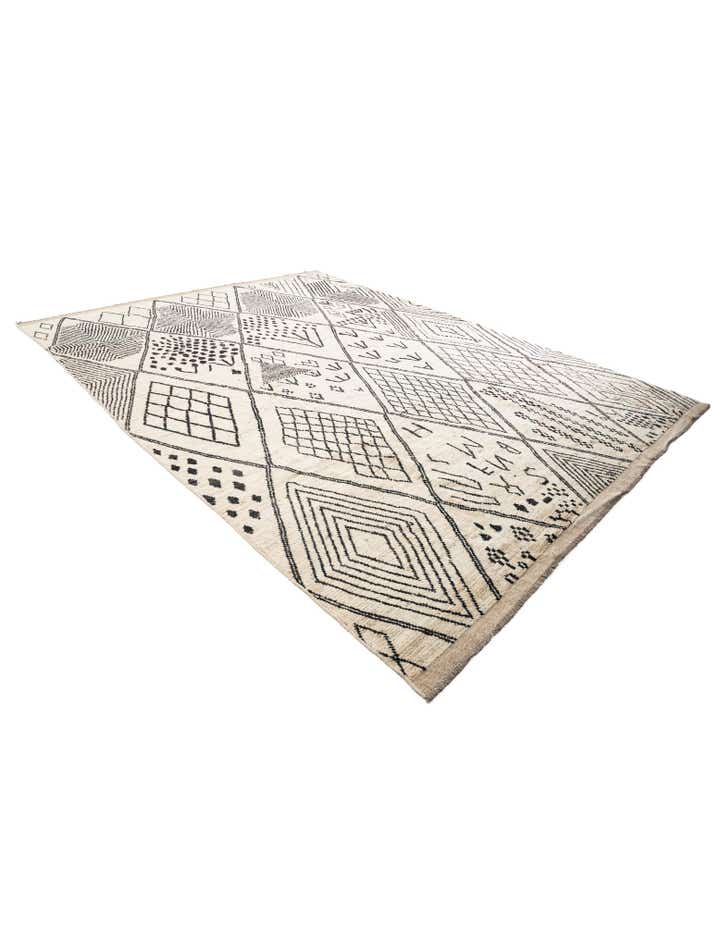 10' 7 x 14' 1 Hand Knotted Moroccan Wool Rug