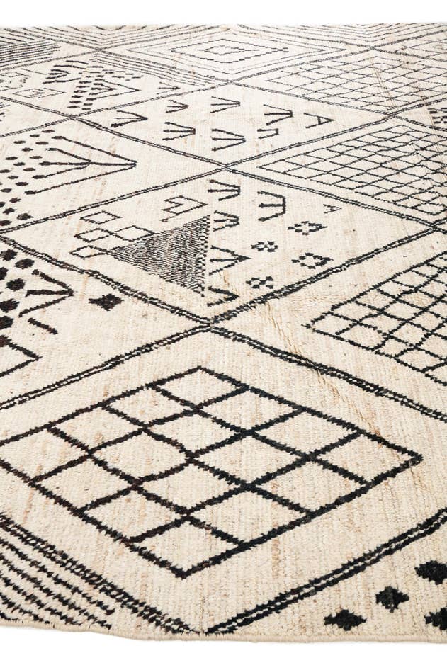 Detail image of 10' 7 x 14' 1 Hand Knotted Moroccan Wool Rug