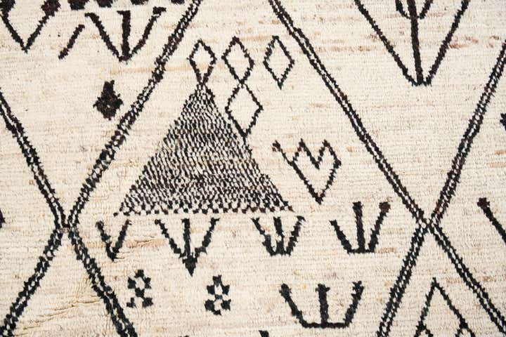 10' 7 x 14' 1 Hand Knotted Moroccan Wool Rug