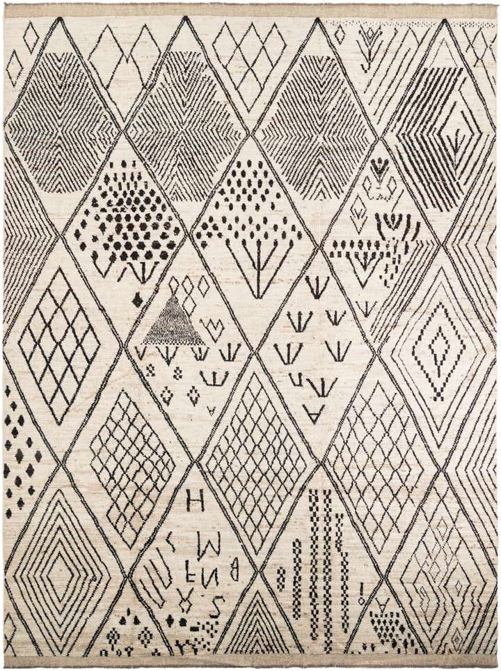 10' 7 x 14' 1 Hand Knotted Moroccan Wool Rug
