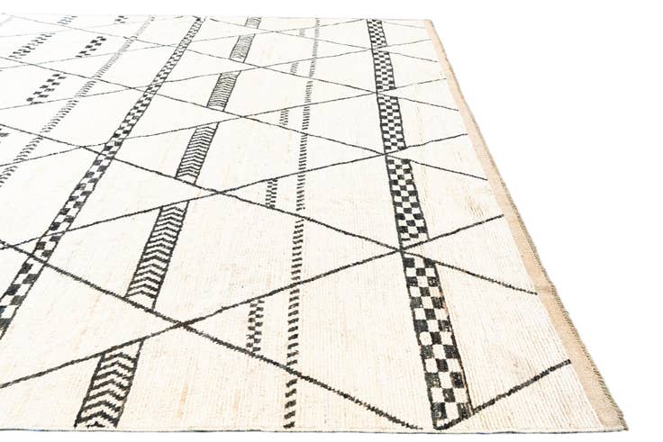 Detail image of 12' 3 x 18' Hand Knotted Moroccan Wool Rug