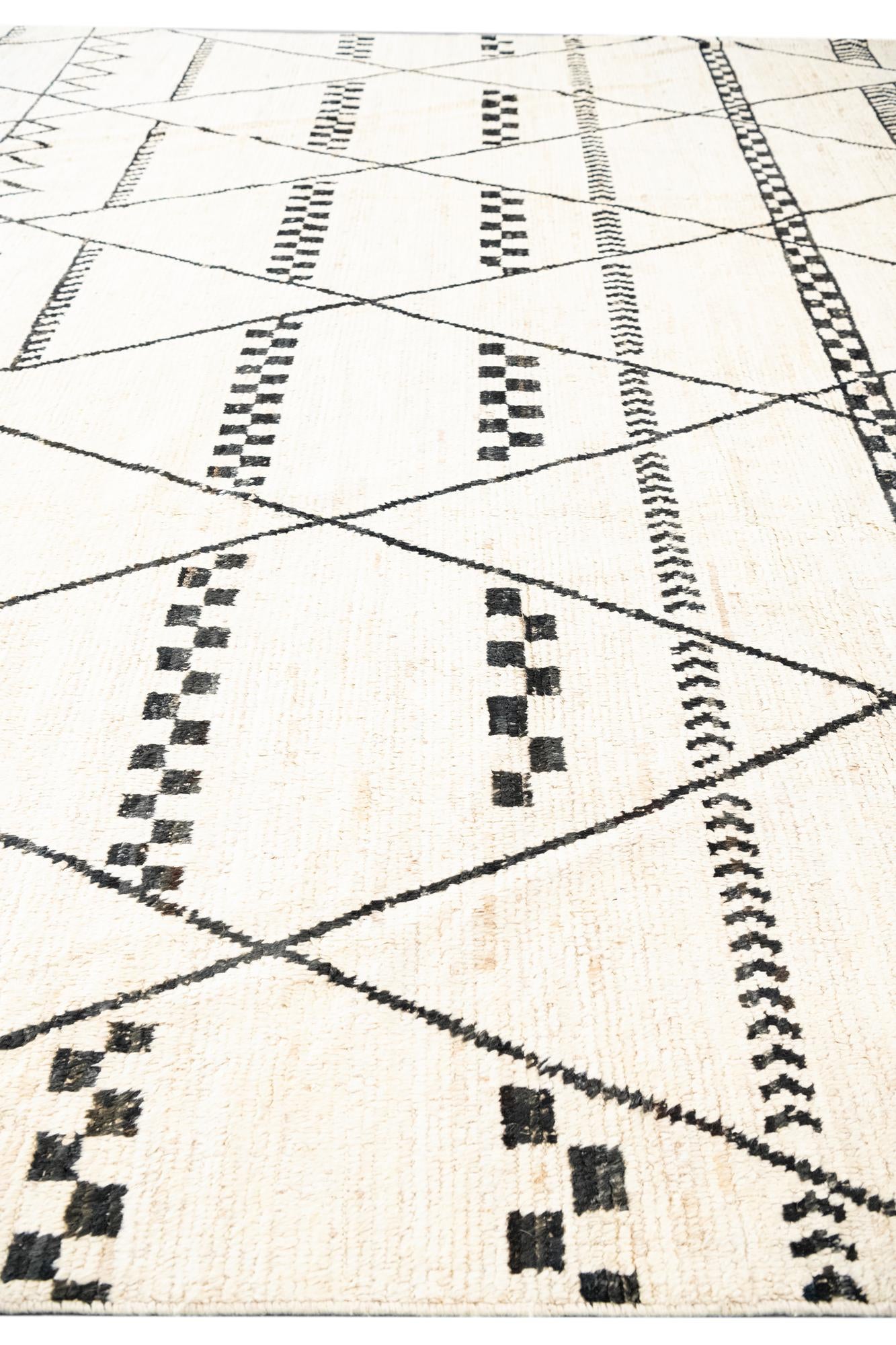 12' 3 x 18' Hand Knotted Moroccan Wool Rug