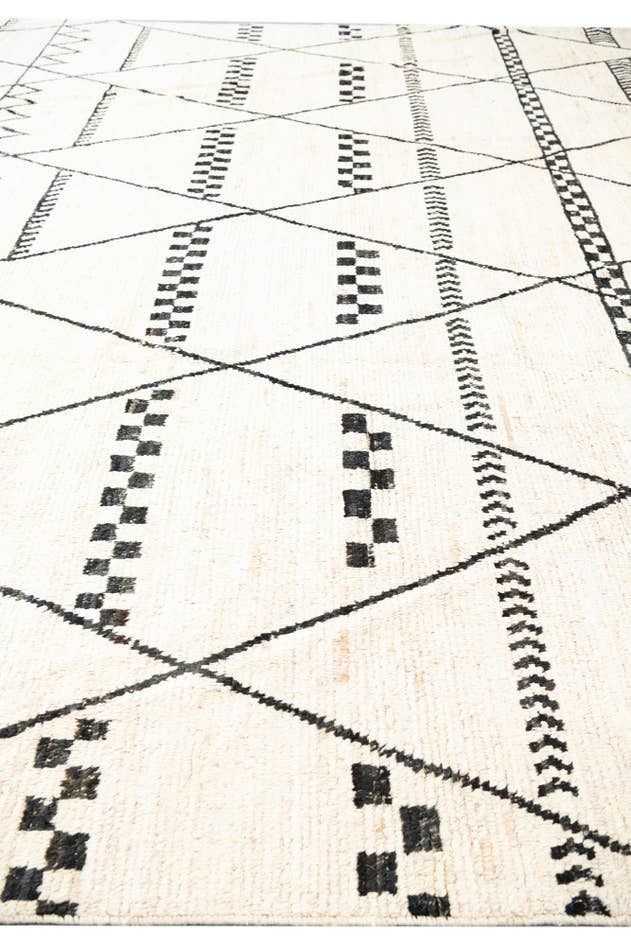 Detail image of 12' 3 x 18' Hand Knotted Moroccan Wool Rug