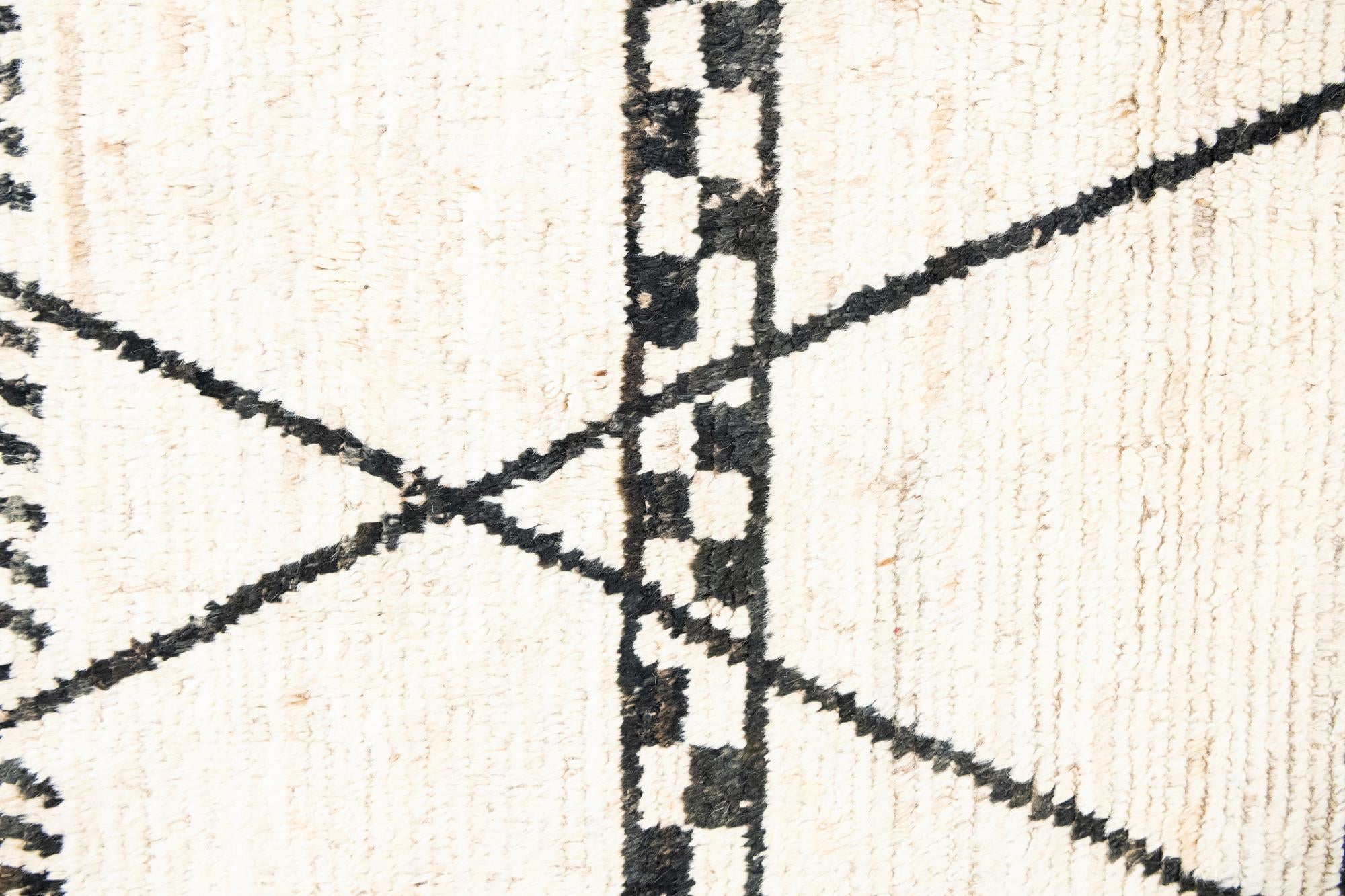 12' 3 x 18' Hand Knotted Moroccan Wool Rug