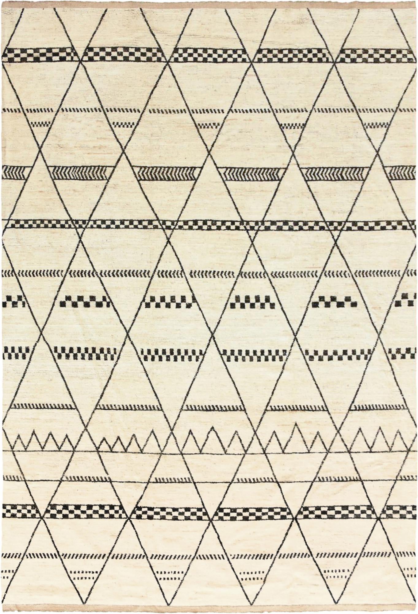 12' 3 x 18' Hand Knotted Moroccan Wool Rug