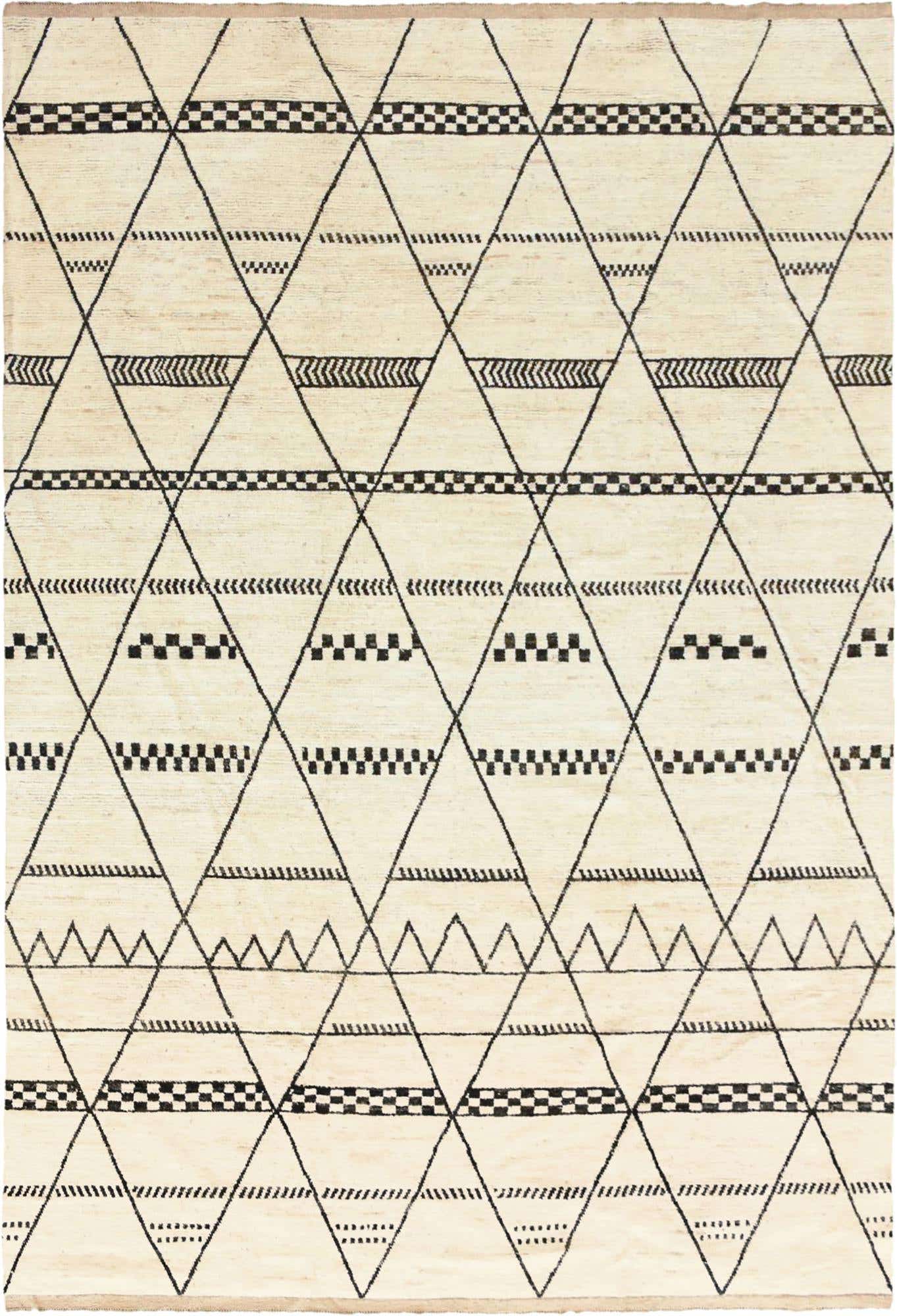 12' 3 x 18' Hand Knotted Moroccan Wool Rug